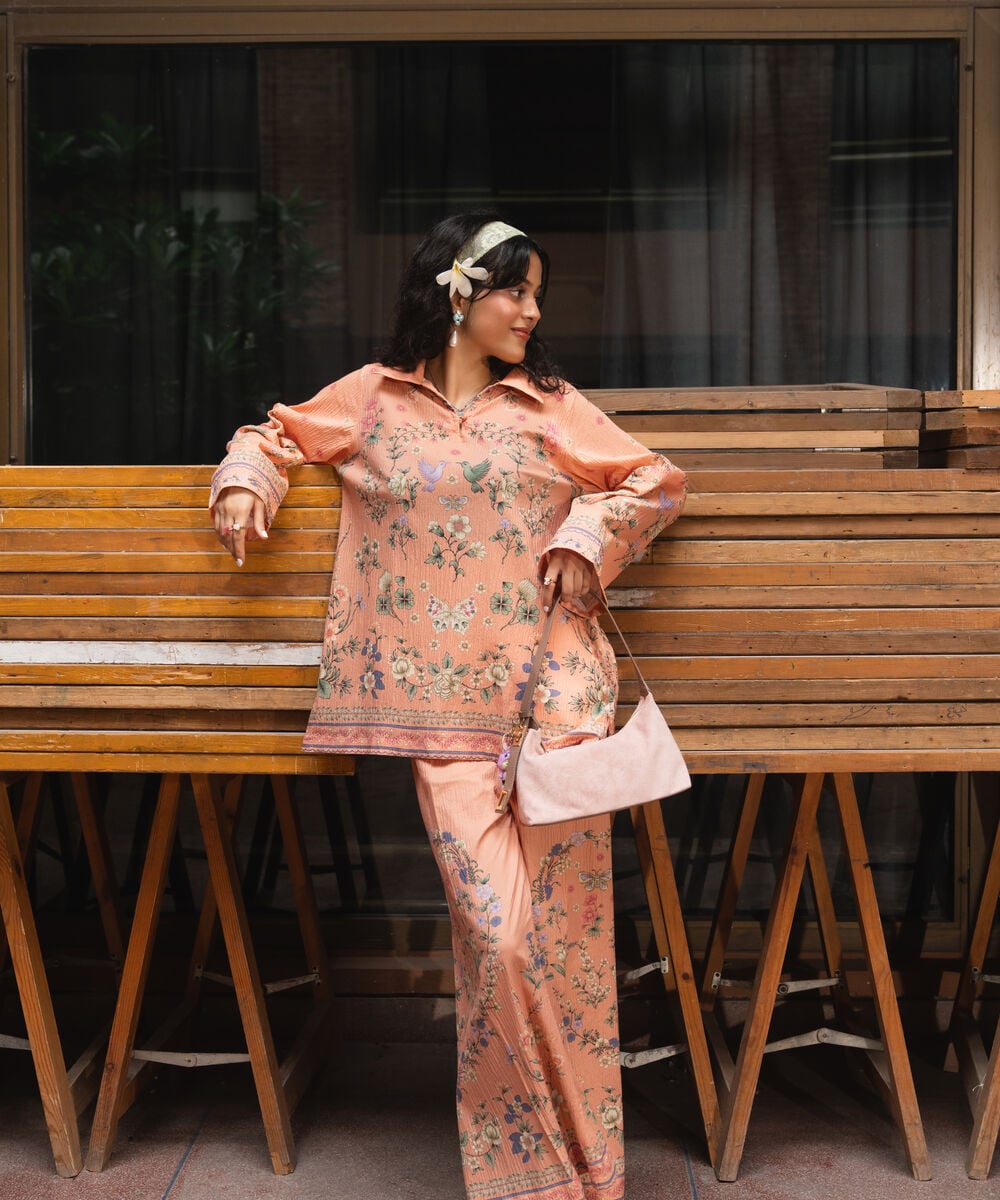 2 Piece - Printed Seersucker Suit — Sapphire
