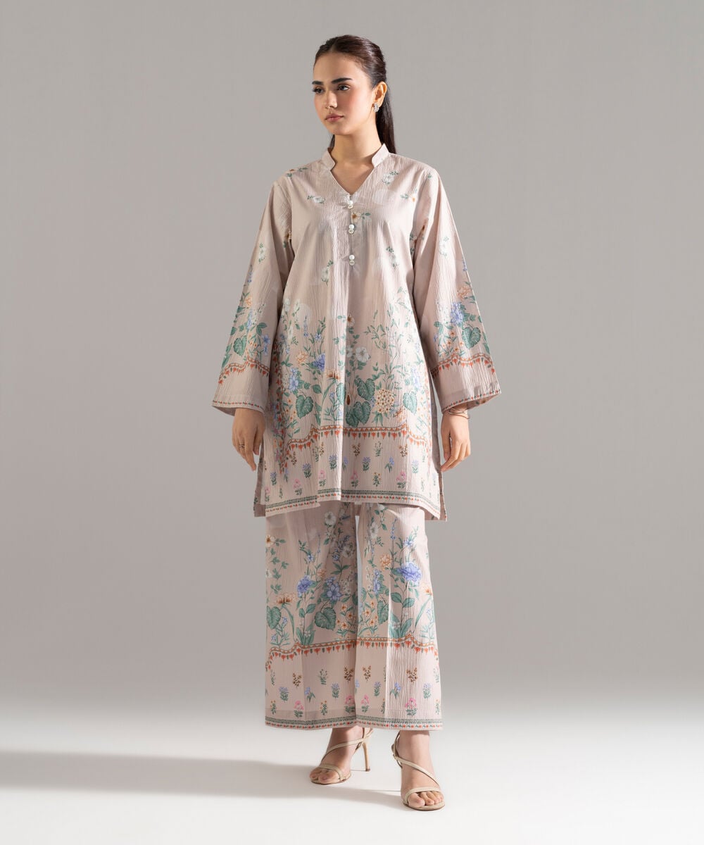 2 Piece - Printed Seersucker Suit โ Sapphire view 3