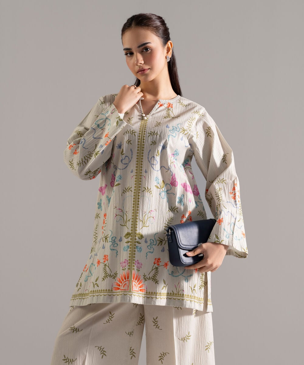 2 Piece - Printed Seersucker Suit โ Sapphire view 3