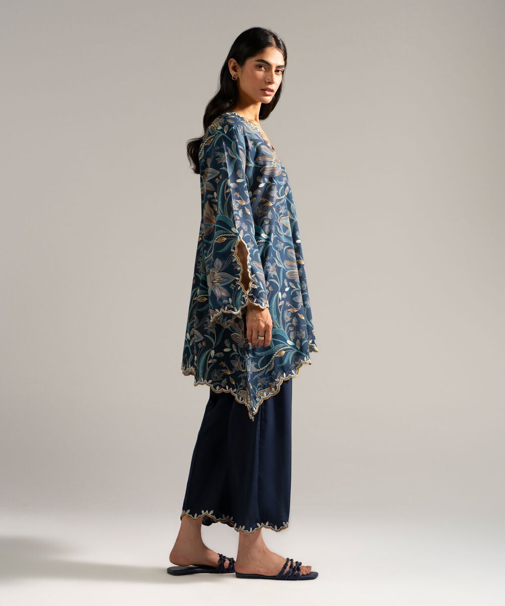 2 Piece - Embroidered Lawn Suit โ Sapphire view 3